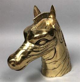 Lot 38 Large Brass Zebra Modernist Table Sculpture. Larg