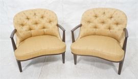 Lot 80 Pr Edward Wormley DUNBAR Open Arm Modernist Loung
