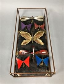 Lot 106 C JERE Mixed Metal Enamel Butterfly Sculpture. Me