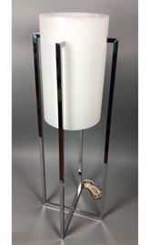 Lot 132 Chrome  Acrylic Shade ROBERT SONNEMAN Table Lamp