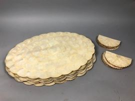 Lot 134 Set 24 Capiz Shell Place mats and Coasters. BALO