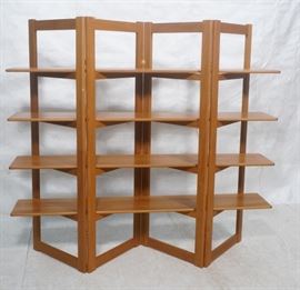 Lot 174 Danish Modern Teak 4 Shelf Display Unit. Folding 