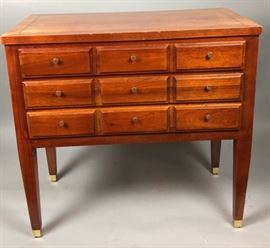 Lot 183 ETHAN ALLEN Modernist Wood Side End Table. Inlaid