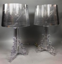Lot 201 KARTELL by F. LAVIANI Table Lamps Bourgie. Plasti