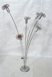Lot 229 Modernist 6 Arm Floor Lamp. Each Chrome tube rod 