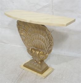 Lot 239 GROSFELD HOUSE style Painted Shell Hall Table. Pa