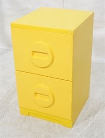 Lot 250 Bright Yellow Molded Plastic Modernist File Cabin