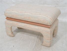 Lot 261 Decorator Upholstered Bench Foot Stool. Asian sty