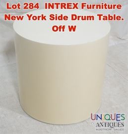 Lot 284 INTREX Furniture New York Side Drum Table. Off W