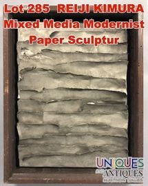 Lot 285 REIJI KIMURA Mixed Media Modernist Paper Sculptur