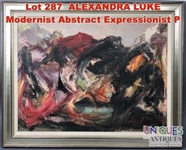 Lot 287 ALEXANDRA LUKE Modernist Abstract Expressionist P