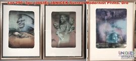 Lot 296 3pc JULIE JANICEK Surreal Modernist Prints. Dre