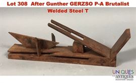 Lot 308 After Gunther GERZSO PA Brutalist Welded Steel T