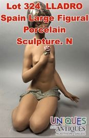 Lot 324 LLADRO Spain Large Figural Porcelain Sculpture. N