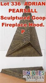 Lot 336 ADRIAN PEARSALL Sculptured Goop Fireplace Hood. P