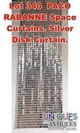 Lot 340 PACO RABANNE Space Curtains. Silver Disk Curtain.