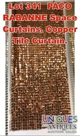 Lot 341 PACO RABANNE Space Curtains. Copper Tile Curtain.