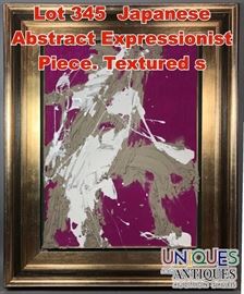 Lot 345 Japanese Abstract Expressionist Piece. Textured s