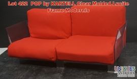 Lot 422 POP by KARTELL Clear Molded Lucite Frame Modernis