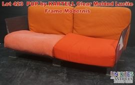 Lot 423 POP by KARTELL Clear Molded Lucite Frame Modernis
