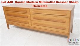 Lot 448 Danish Modern Minimalist Dresser Chest. Horizonta