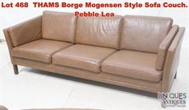 Lot 468 THAMS Borge Mogensen Style Sofa Couch. Pebble Lea