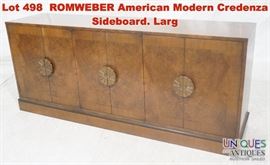 Lot 498 ROMWEBER American Modern Credenza Sideboard. Larg