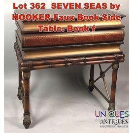 Lot 362 SEVEN SEAS by HOOKER Faux Book Side Table. Book f
