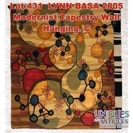 Lot 431 LYNN BASA 2005 Modernist Tapestry Wall Hanging. C