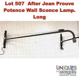 Lot 507 After Jean Prouve Potence Wall Sconce Lamp. Long 