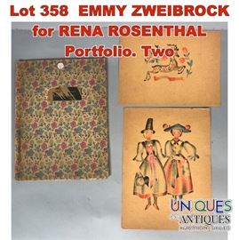 Lot 358 EMMY ZWEIBROCK for RENA ROSENTHAL Portfolio. Two 