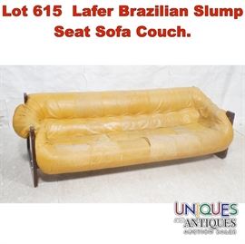 Lot 615 Lafer Brazilian Slump Seat Sofa Couch. 