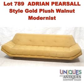 Lot 789 ADRIAN PEARSALL Style Gold Plush Walnut Modernist