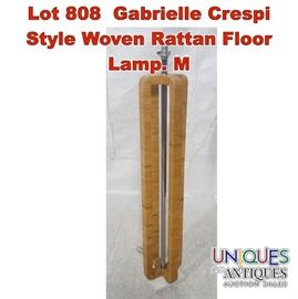 Lot 808 Gabrielle Crespi Style Woven Rattan Floor Lamp. M