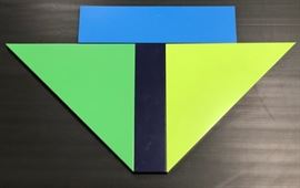Lot 749 4 sets  Blue Green Variety Art Geometric wall ar