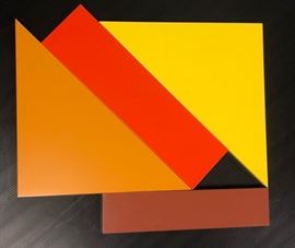 Lot 763 4 sets  Red Yellow Variety Art Geometric wall ar