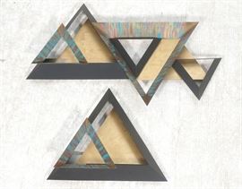 Lot 823 C JERE Triangles wall sculpture 