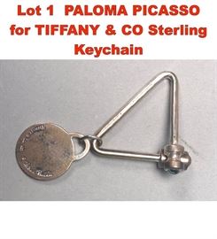Lot 1 PALOMA PICASSO for TIFFANY CO Sterling Keychain