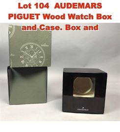 Lot 104 AUDEMARS PIGUET Wood Watch Box and Case. Box and