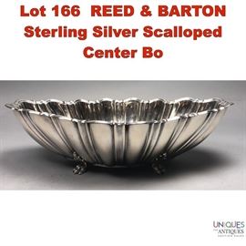 Lot 166 REED BARTON Sterling Silver Scalloped Center Bo