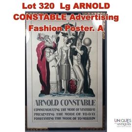 Lot 320 Lg ARNOLD CONSTABLE Advertising Fashion Poster. A