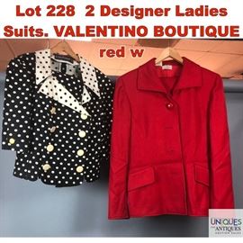 Lot 228 2 Designer Ladies Suits. VALENTINO BOUTIQUE red w
