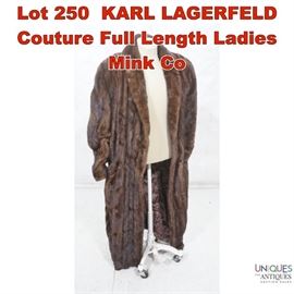 Lot 250 KARL LAGERFELD Couture Full Length Ladies Mink Co