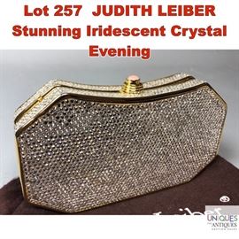 Lot 257 JUDITH LEIBER Stunning Iridescent Crystal Evening