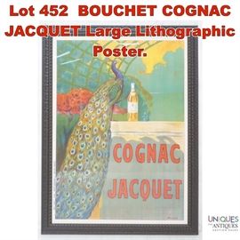 Lot 452 BOUCHET COGNAC JACQUET Large Lithographic Poster.