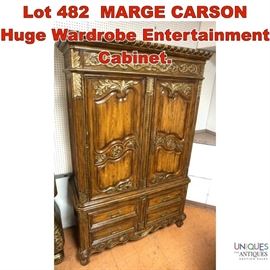 Lot 482 MARGE CARSON Huge Wardrobe Entertainment Cabinet.