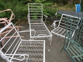 1950's Chaise lounge & 2 matching side chairs