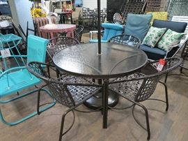 Brown Jordan Kantan dining set restored in bronze