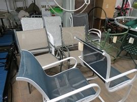 Brown Jordan chairs w/ new sling fabric