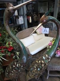 Pair of hand made birds